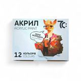 Набор акриловых красок "7 Colours" Гамма 12 цв., 10 мл фото