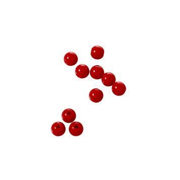 Набор акриловых бусин 0,6 см, цвет темно-красный, 10 шт. 112218 фото