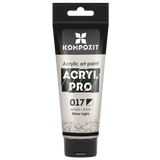 Акриловая краска Acryl PRO Metallic №017 серебро светлое, 75 мл фото
