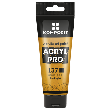 Акриловая краска Acryl PRO Metallic №137 золото светлое, 75 мл 743926 фото